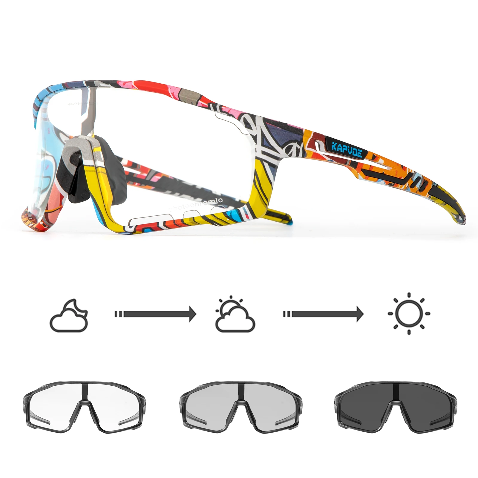 Kapvoe Photochromic MTB Cycling Glasses 10