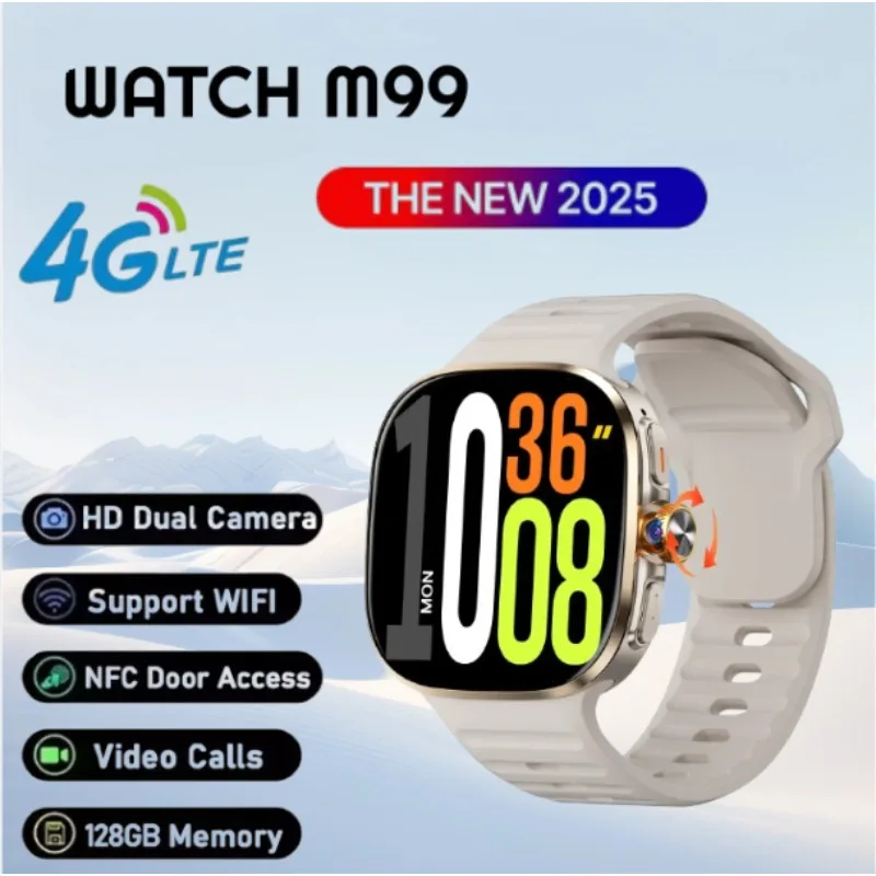 

Новые сотовые умные часы M99 5G, 2,4-дюймовый AMOLED, большой экран, ОС Android, поворотная камера, слот для SIM-карты, Wi-Fi, 24/7, мониторинг здоровья