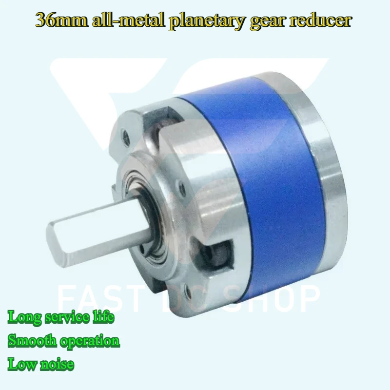 Suitable for 550/555/545 motor 36mm all-metal planetary gear reducer car model robot reducer high torque gearbox