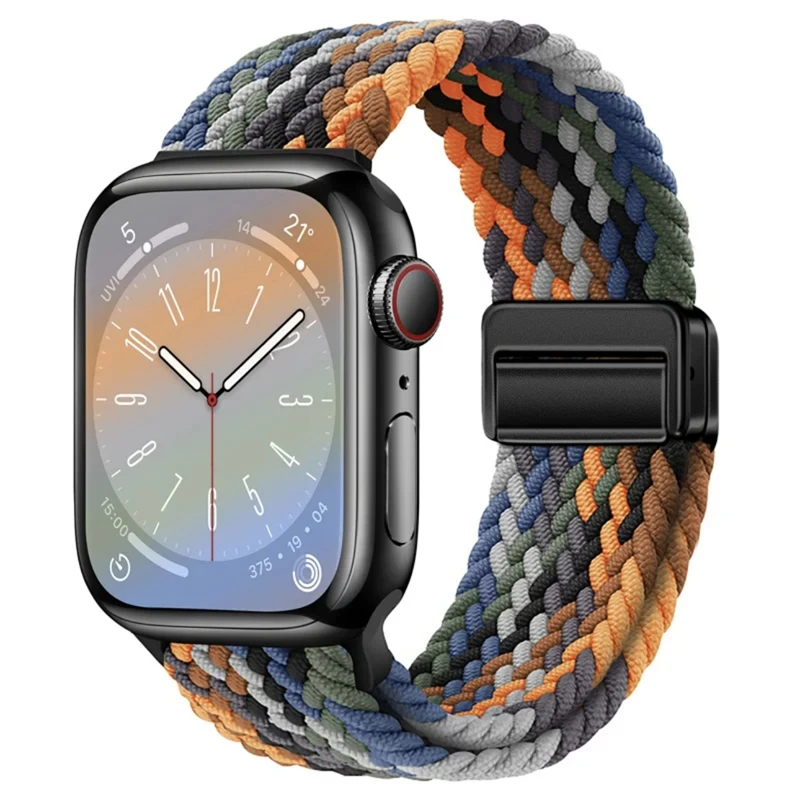 Braided Strap For Apple Watch Band 44mm 40mm 45mm 41mm 42mm 46mm 49mm 38mm Magnetic Bracelet iWatch Series 10 SE 9 8 7 6 Ultra 2