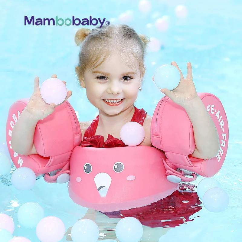 Mambobaby عوامة للرضيع طوافة بلاستيكية للسباحة المعونة سترة مع أجنحة الذراع السباحة يطفو السباحة المدرب غير نفخ العوامة لبركة الشاطئ