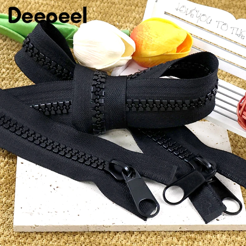 

1/2Pcs 10# Resin Zipper 100-500cm Double-Slider Open-End Tent Down Sleeping Bags Closure Zippers Repair Kits Sewing Accessories
