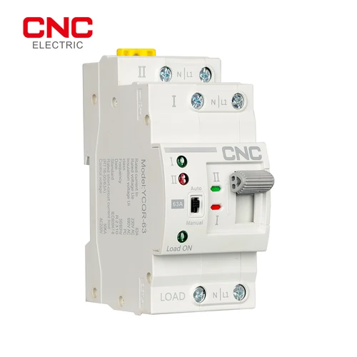 Imagen 2 del producto CNC Din Rail 2P 4P ATS Doble potencia interruptor de transferencia automática interruptores selectores eléctricos potencia ininterrumpida 25A 40A 63A