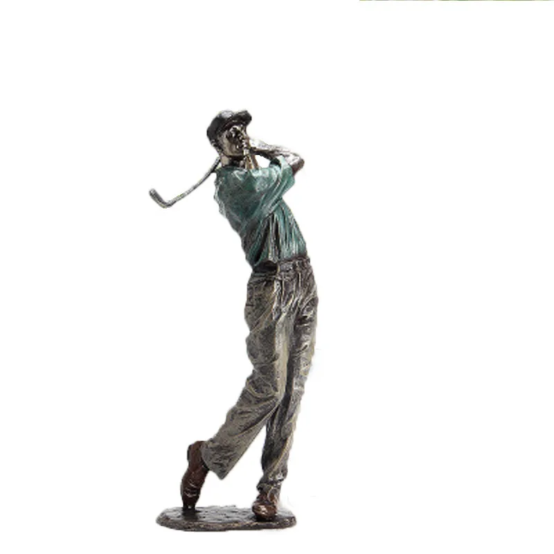 1 pc Vintage Golfer Sculpture Swinging A Golf Club Housewrming Gift Choice For Your Family Or Friends
