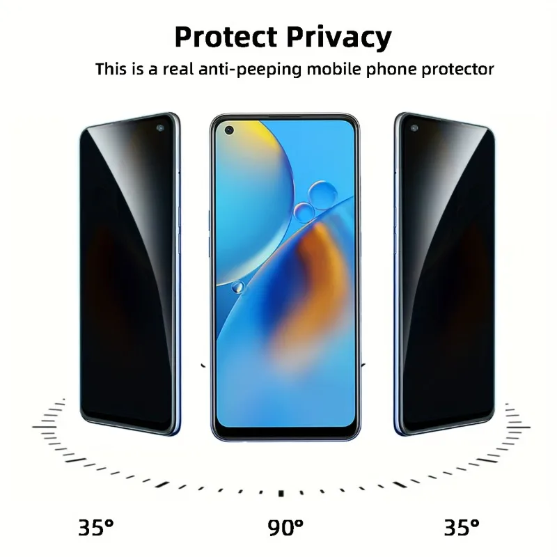 3 قطعة واقي للشاشة من الزجاج المقسى مضاد للزقزقة لهاتف OPPO A53s A54 A72 A74 A74 5G A78 4G A94 5G A80 5G A96 حماية من الخدش #4