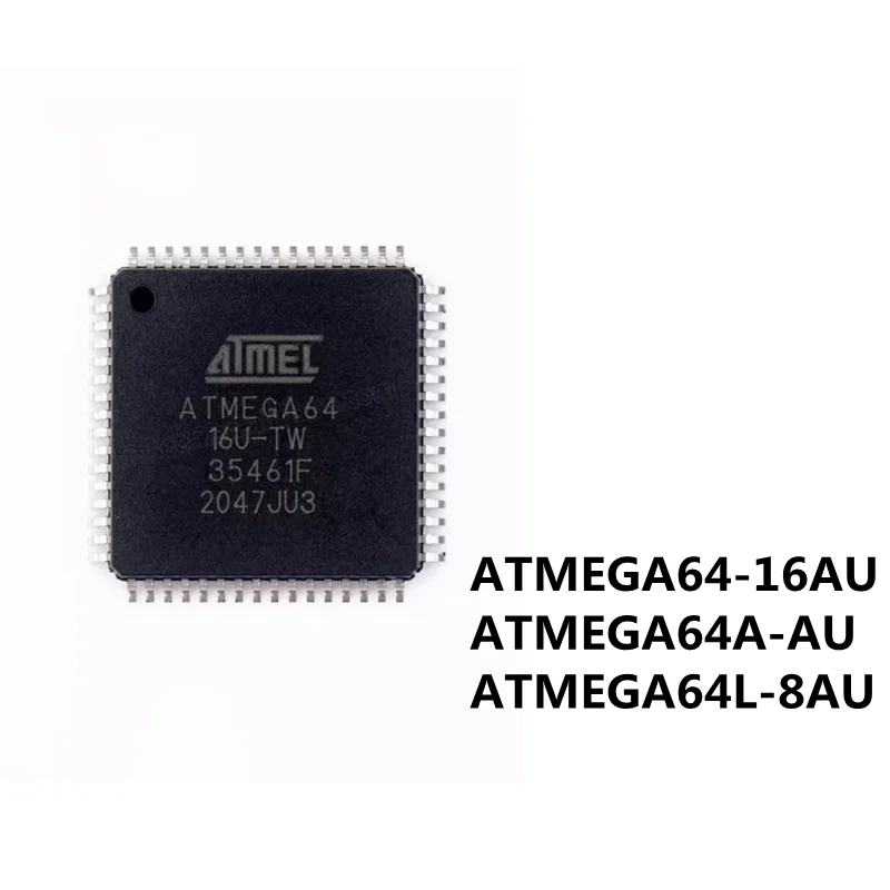 ATMEGA64-16AU ATMEGA64A-AU ATMEGA64L-8AU ATMEGA64 ATMEGA64A ATMEGA64L ATMEGA IC MCU Chip TQFP-64 (1piece) Original In Stock