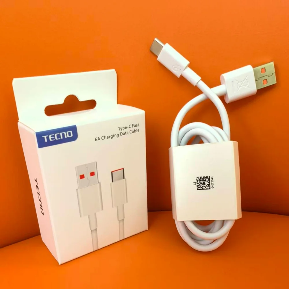 Tecno Camon 50 40 30 30s Pro Charger Cable 6A 45W 33W 68W USB Type C Fast Charging Data Line For Spark 40 Infinix Hot/Note 60 50