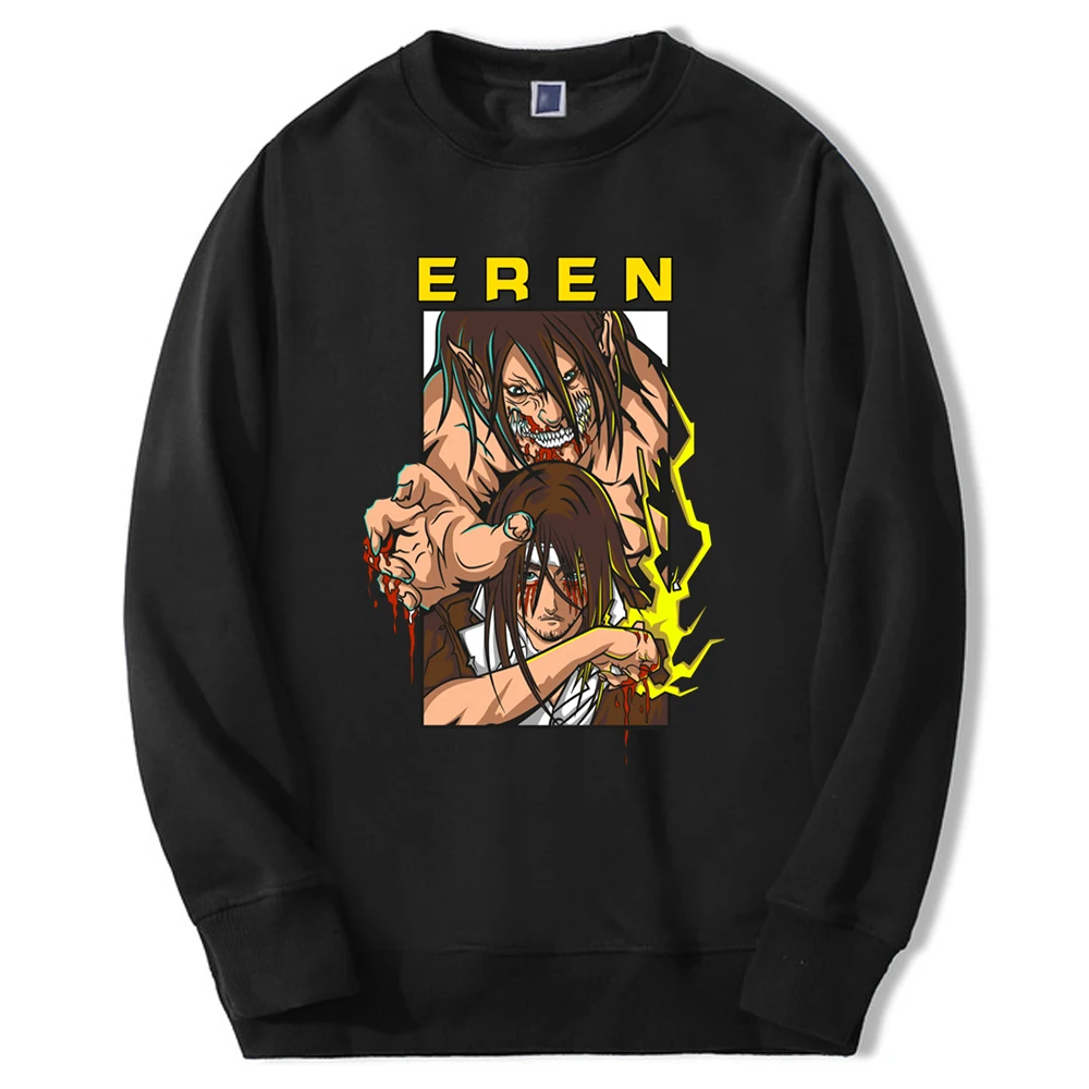 

Attack On Titan Japan Mangas Anime Crewneck Sweatshirts Men Levi Ackerman Hoodies Crewneck Hip Hop Fleece Hoody Sportswear