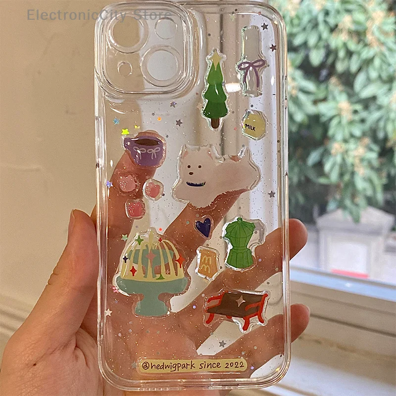 Autocollants de gelée plate 3D de dessin animé, 1 pièce, autocollants époxy, étuis de téléphone, journaux d'ordinateur, décorations de tablette CCD, DIY bricolage