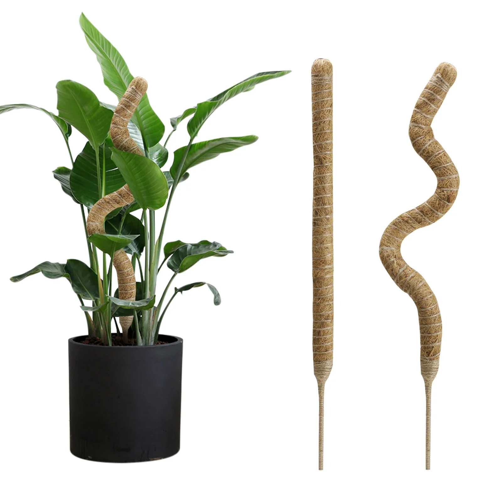 

Bendable Coco Coir Moss Pole Plant Cage Climbing Pole Plant Support Extension for Monstera Plant To Grow Upward Garden