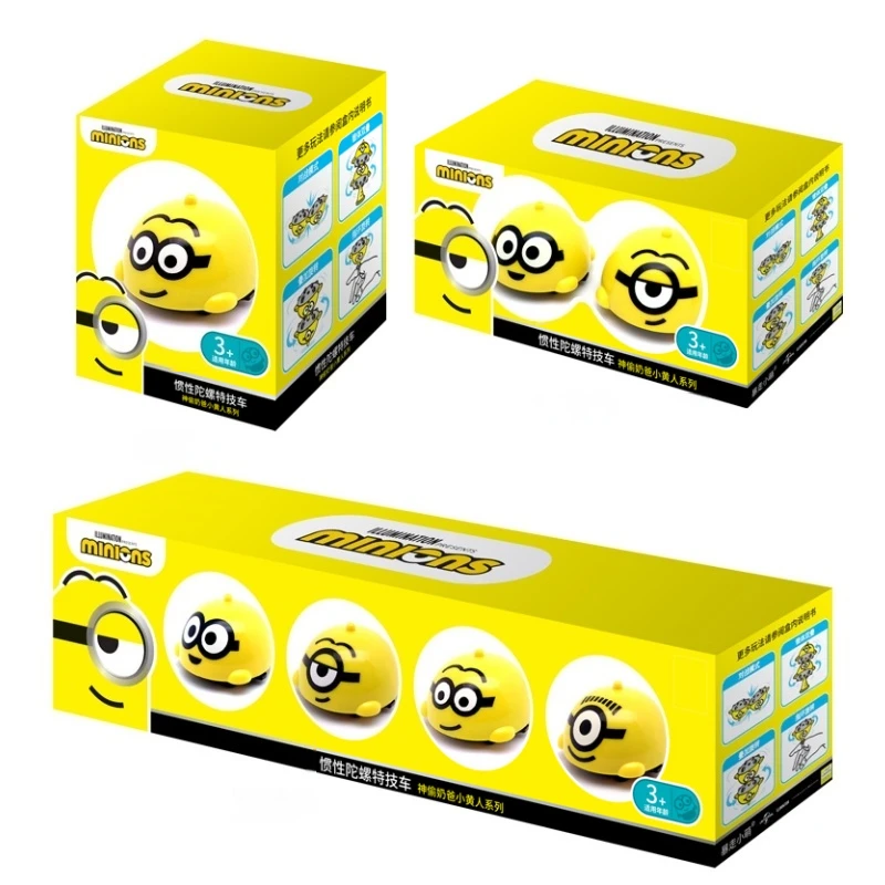 Despicable Me Minions Fidget Spinner Gepersonaliseerde Pull Back Inertie Automodel Kinderen Educatief Grappig Kind Cadeau Blind Box