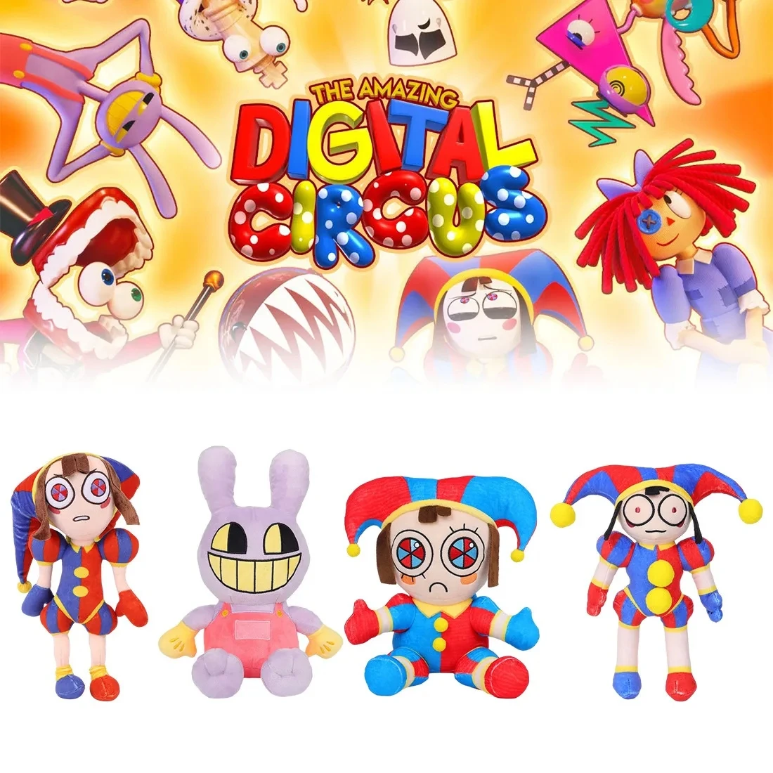 2026 O Incrível Circo Digital: Bonecos de Pelúcia de Palhaço, Ragatha, Pomni, Jax e Joker, Macios e Recheados, para Decoração de Sofá e Presente de Natal