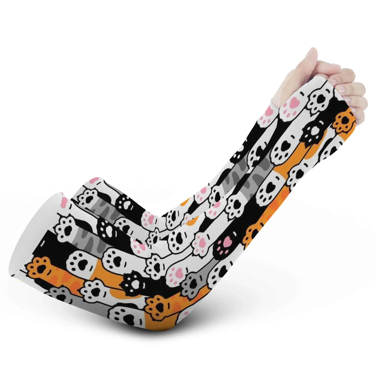 Novel Cute Animal Paw Prints UV - Protection Breathable Stretchy Cooling Ice Arm Sleeves - Perfect Gift for Outdoor & Daily Wear