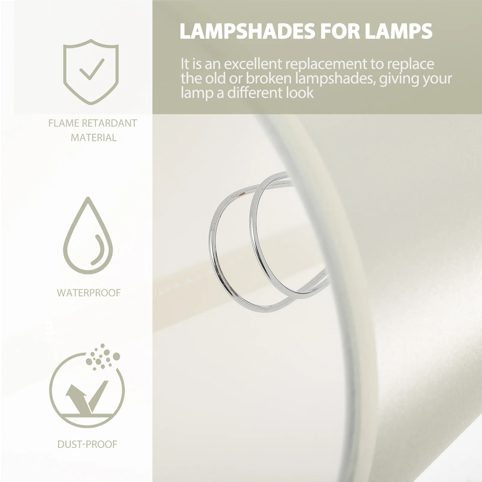 

Durable Fabric Lampshade Clip-on Cloth Lamp Shade for Table Floor Bedside Lamp Practical Use Clip-on Lampshade