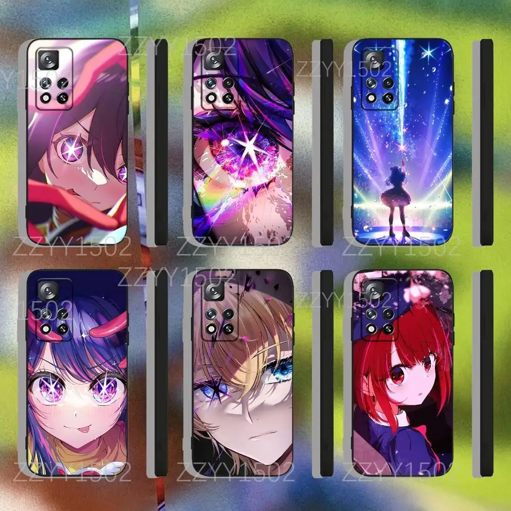 

Anime Oshi No Ko Phone Case For Samsung S25,S24,Ultra,S20,S30,Plus,S22,S23,Ultra,Plus,5G Black Silicone Soft