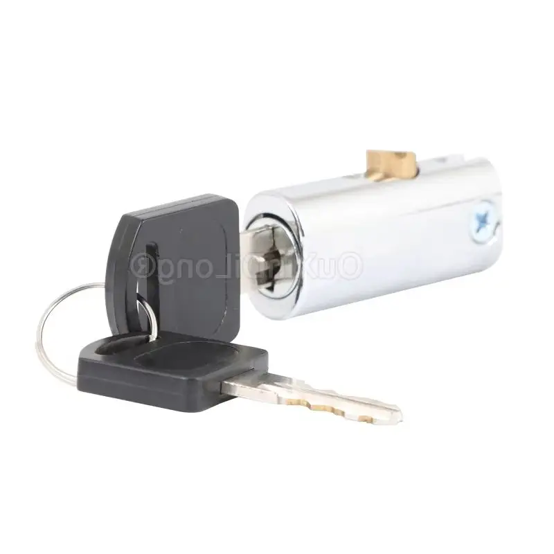 

6PCS Zinc Alloy Tubular Lock Cabinet Door Lock Furniture Locks Iron Cabinet Push Lock Metal File Cabinet Locks w Keys FG1510