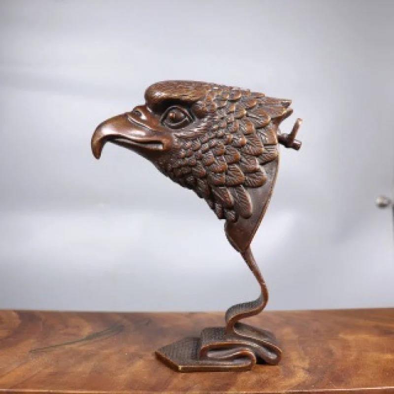 

Pure Copper Hanging Brass Eagle Head Craft Ornament Indoor Home Decoration Gift