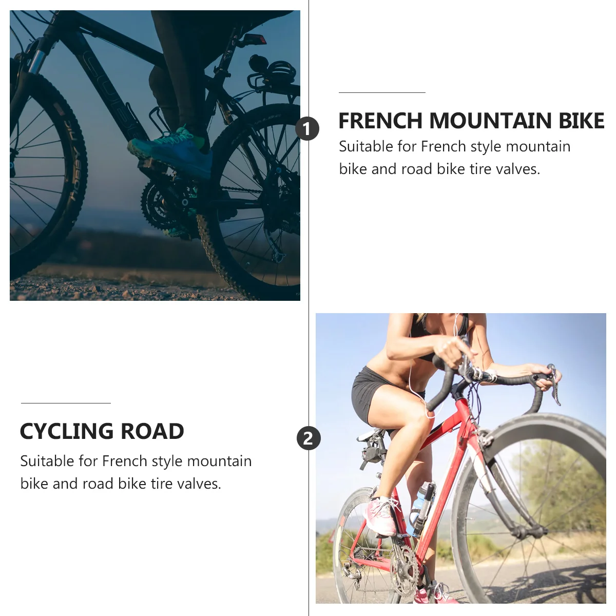 

2Pcs Titanium Alloy Bike Tire Cap French Style Valve Cover for Mountain Road Bicycle Protective Dustproof Replacement Easy