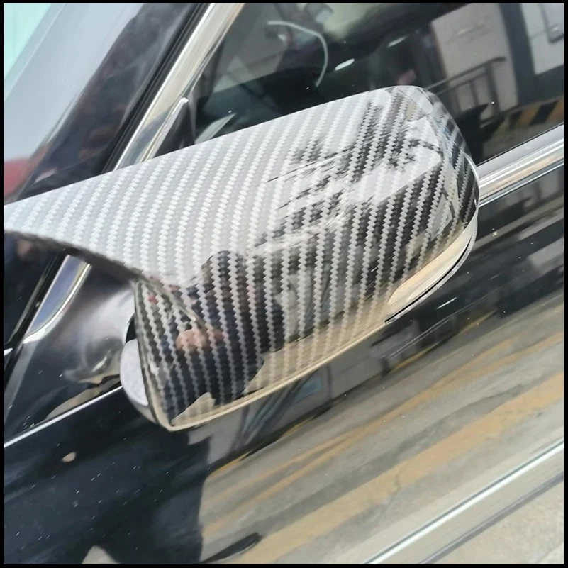 

For Toyota Mark X MarkX 2004-2009 Rearview Mirror Cover Cap Sticker Trim With Horn Decoration Car Accessories Auto Styling Parts