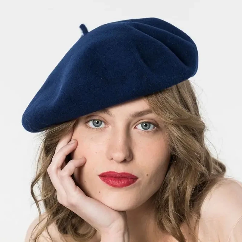 Vintage Classy French Hats - Stylish Wool for Adults for Cosplay and Costume Party - Beret for Men and Women