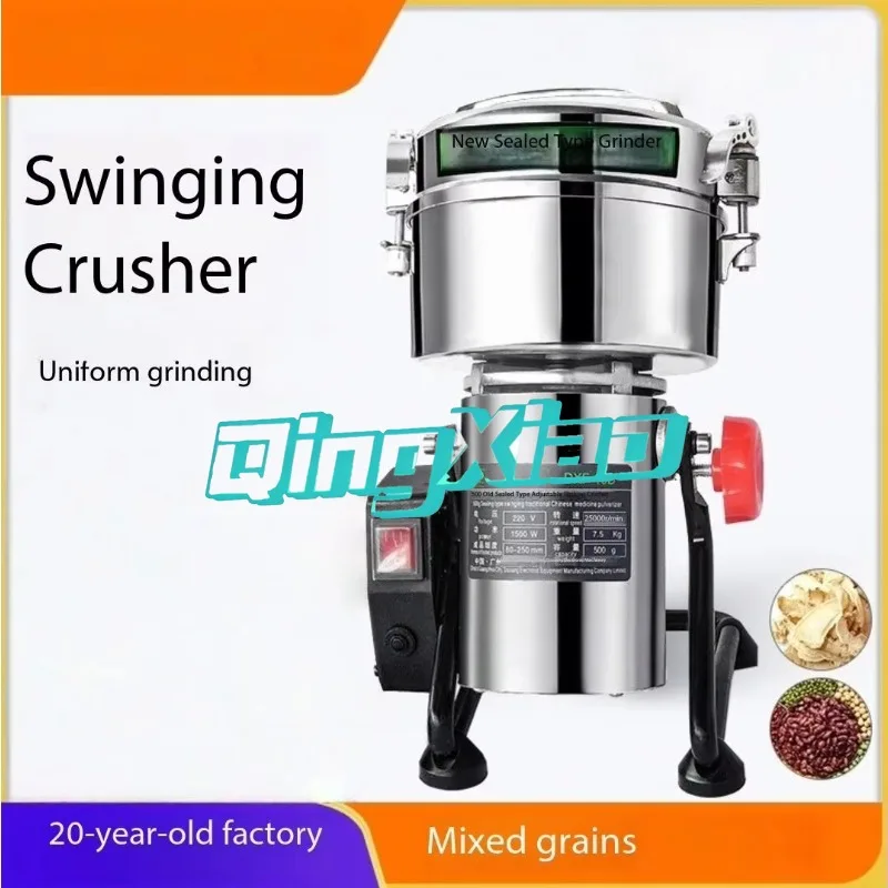 Large Capacity Swing Type Powder Grinder Mineral Grinding Machine Small Home Superfine Pulverizer Spice Mill High Efficiency Use