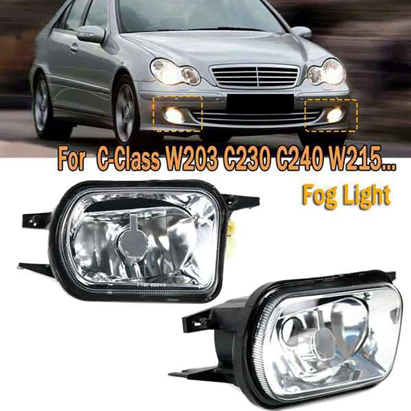 Car Front Bumper Fog Lights Lamp Foglight Without Bulb for Benz C-Class W203 2001-2007 Right 2158200656