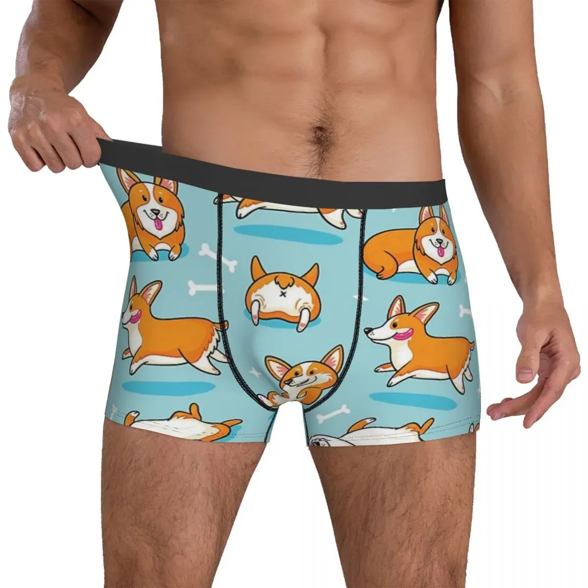 Boxer Onderbroek Shorts Corgi Slipje Mannen Ventileren Ondergoed Voor Homme Man Boyfriend Geschenken