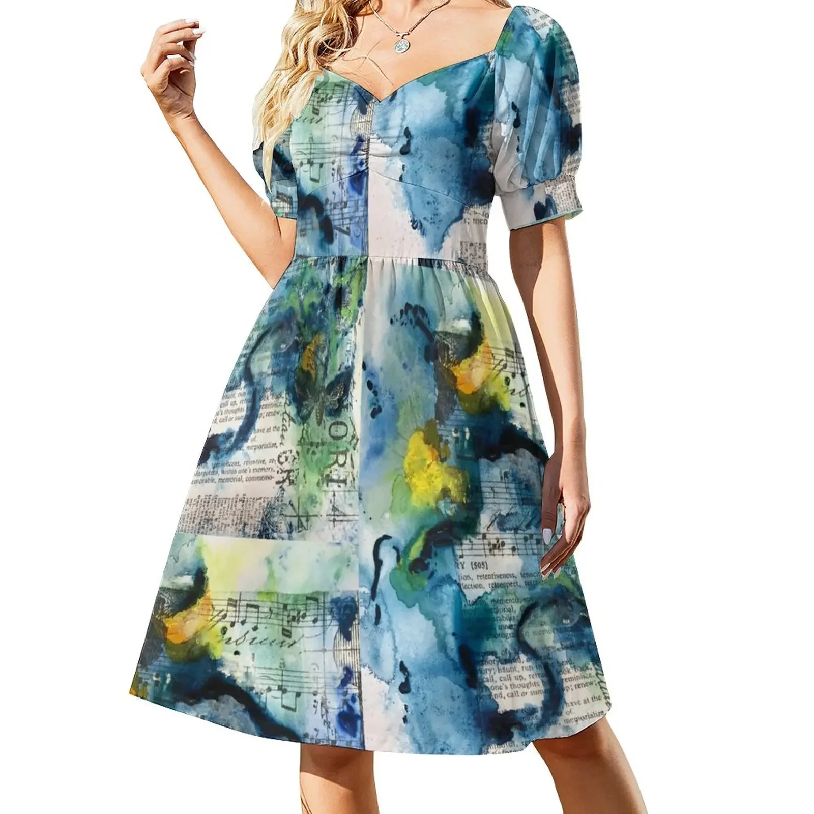 

Into The Music Short-Sleeved Dress Women's dress fairy dress wedding guest 2025