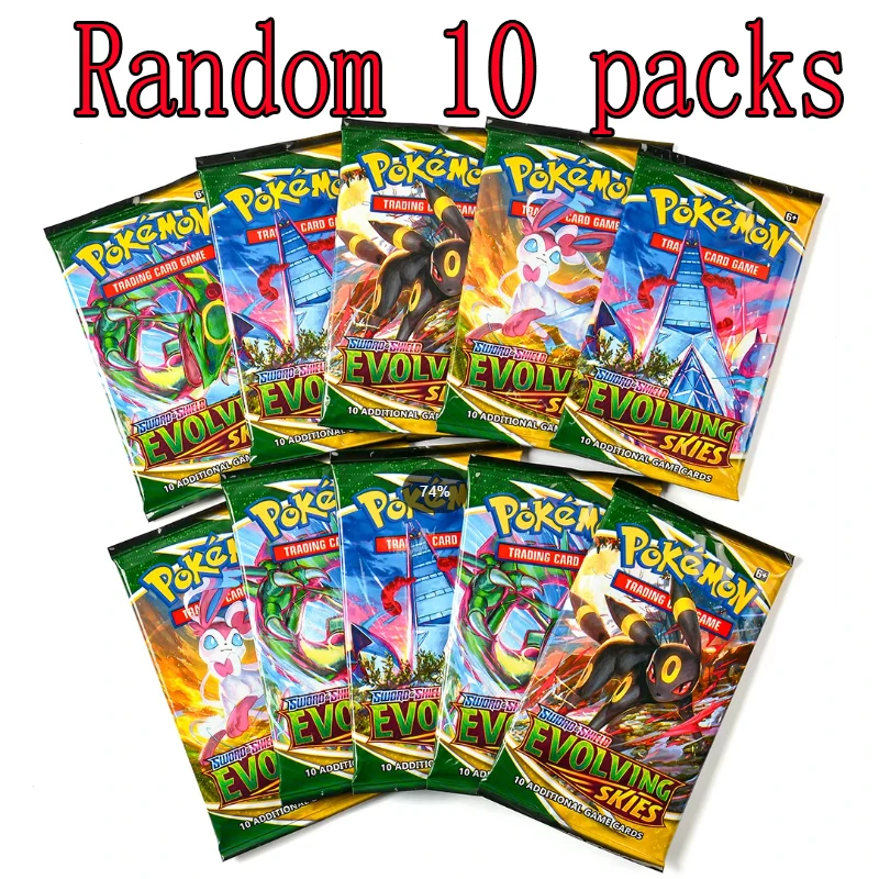 Hot 360Pcs English Pokémon TCG: Sword Shield Evolving Skies Booster Box Pokemon Trade Card 36 Pack Box Ready To Ship image 3