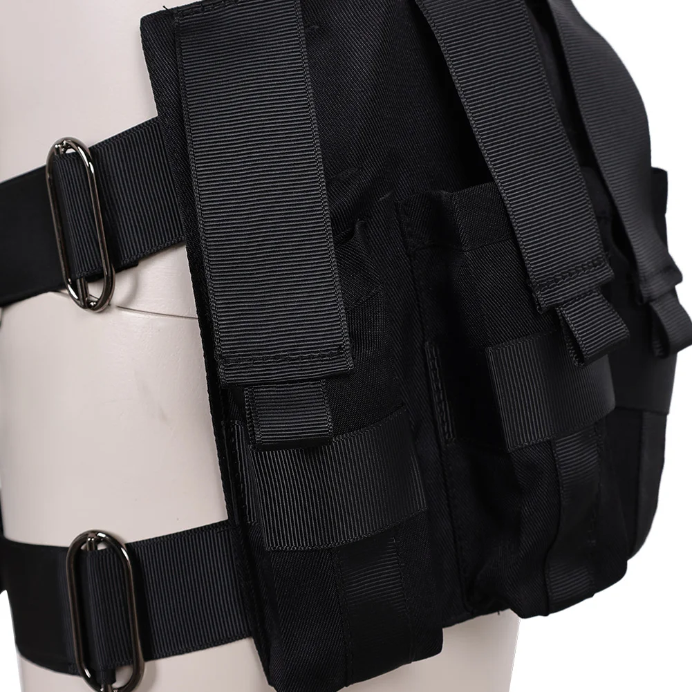 Biohazard Game Resident Re Cosplay Leon Scott PU Leather Leg Bag Halloween Carnival Outfit Accessories Party Roleplay Props