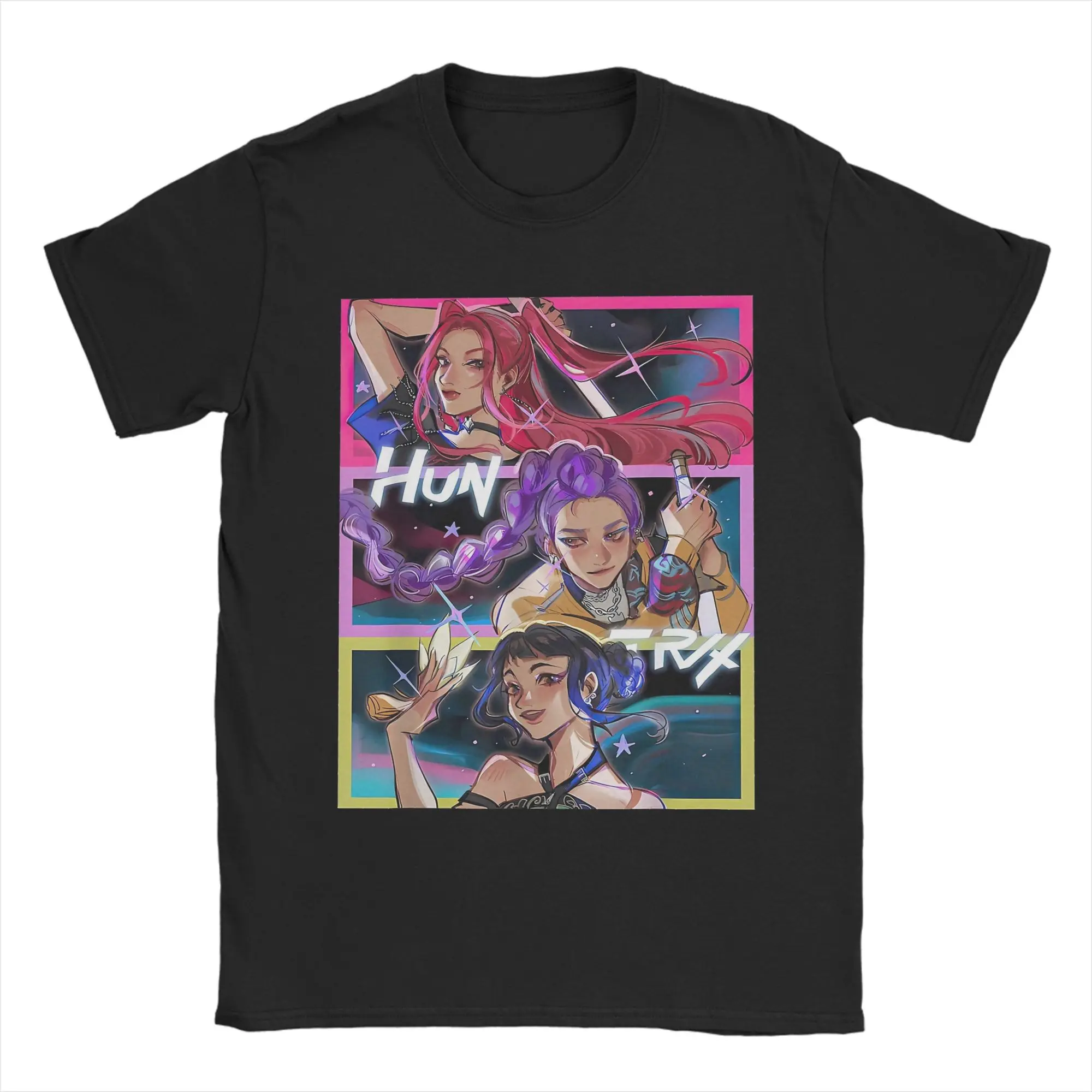 

Vintage Team Licensed Kpop Demon Hunters T-Shirt Unisex Cotton Short Sleeve Crewneck Summer Clothing