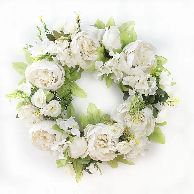 Beautiful Artificial Flower Wreath - Perfect for Garden, Farmhouse Door, Photo Props & Outdoor Decor Valentine's Day decorations