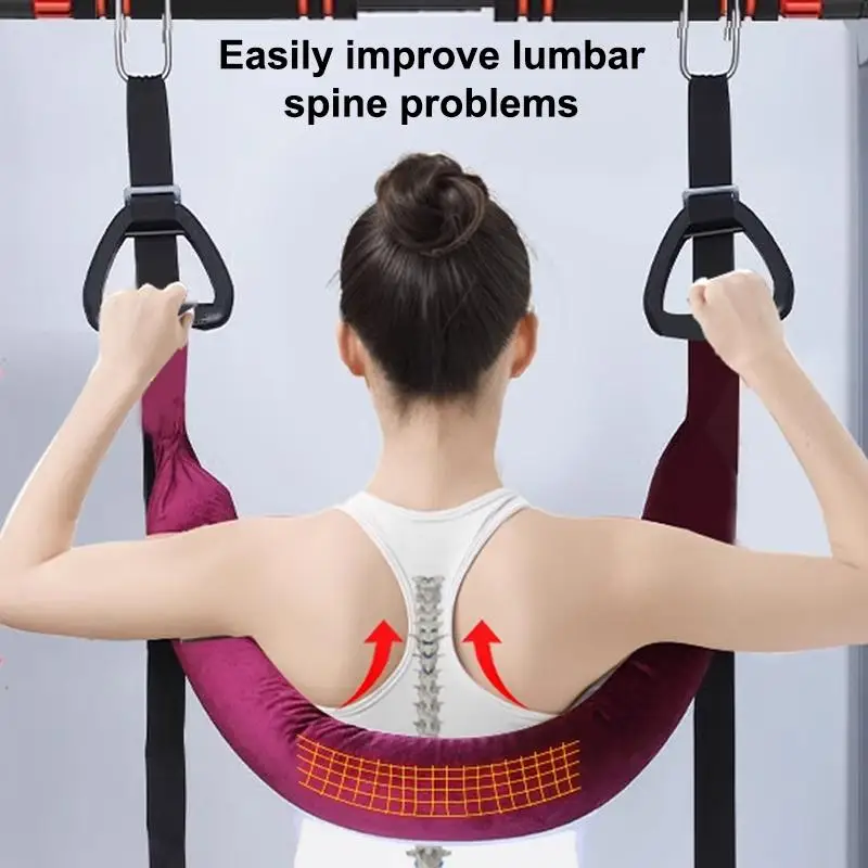 Home Gym Lumbar Traction Belt Adjustable Horizontal Bar Stretch Back Suspension Spine Alignment for Daily Exercise view 4