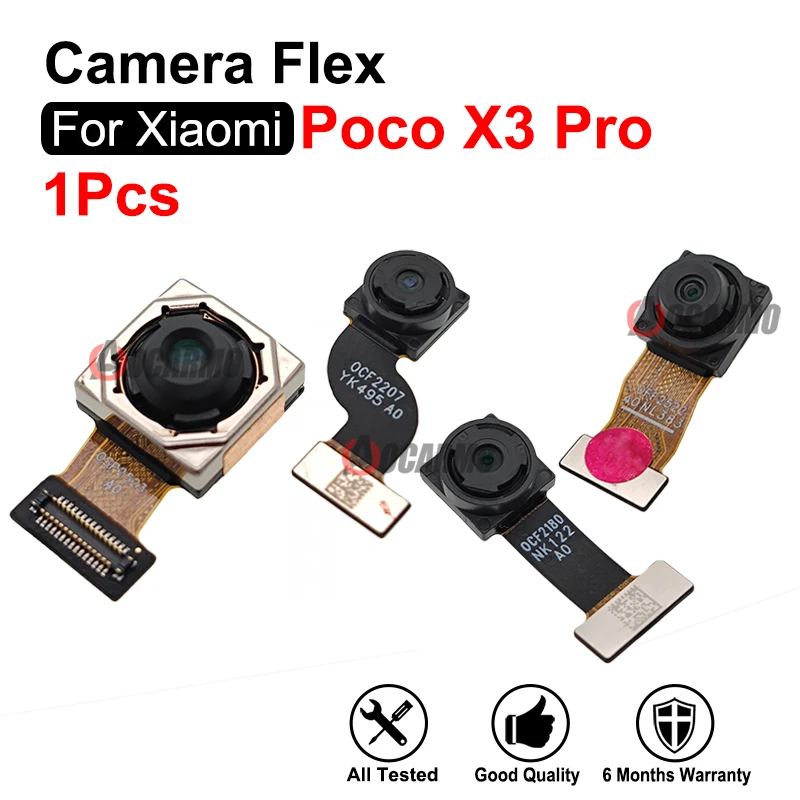 Aocarmo For Xiaomi Poco X3Pro x3 Pro Back Main Camera And Ultra-Wide Macro Rear Depth Cameras Front Camera Flex Replacement Part