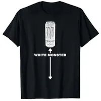 New White Monster Funny Graphic Meme T-Shirt Men Women Pure Cotton Tees Short Sleeve HigT-shirt Unisex Summer Tops