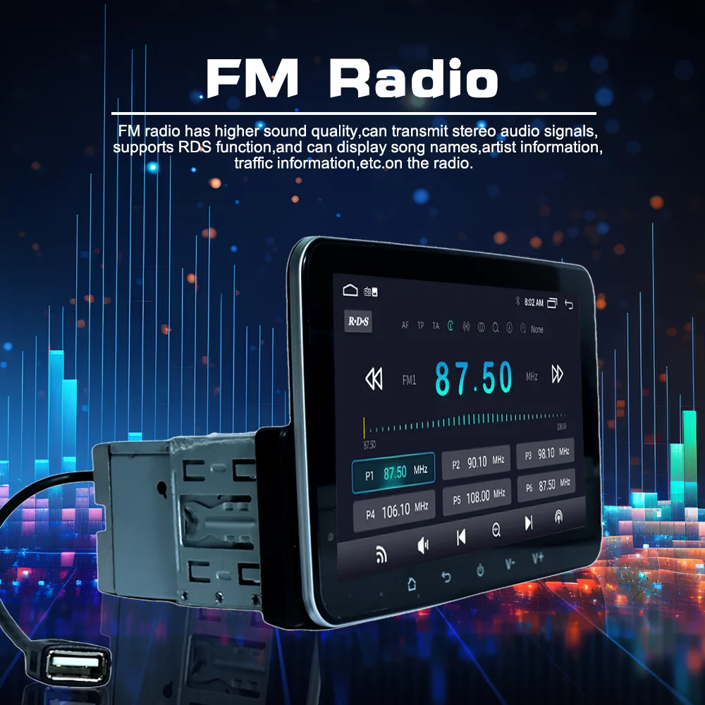 Car Stereo Wired Apple CarPlay Android Auto Single Din 7 Inch Touchscreen Bluetooth-Compatible, Benz Style MP5, FM Radio, No DVD