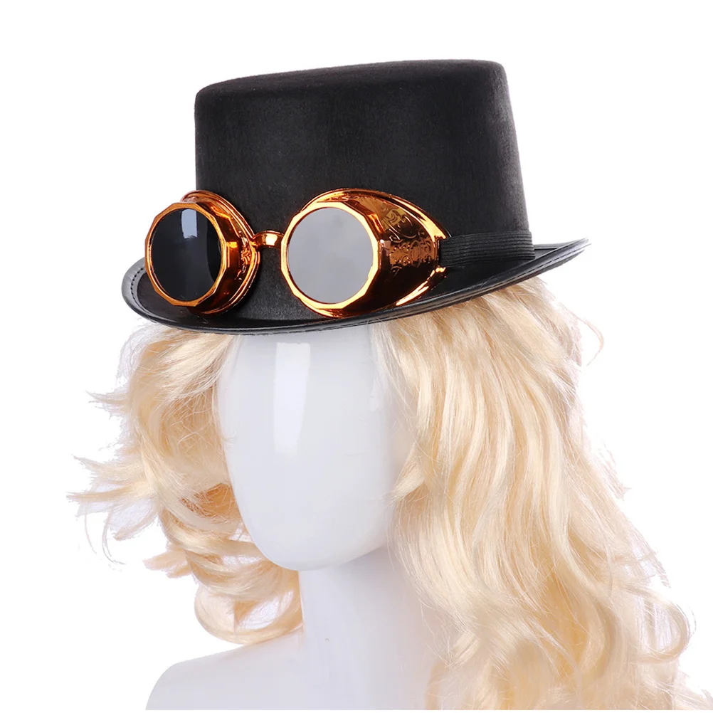 قبعة Steampunk القوطية العتيقة قبعة الساحر القابلة للفصل لوازم الحفلات التنكرية للرجال والنساء والكبار