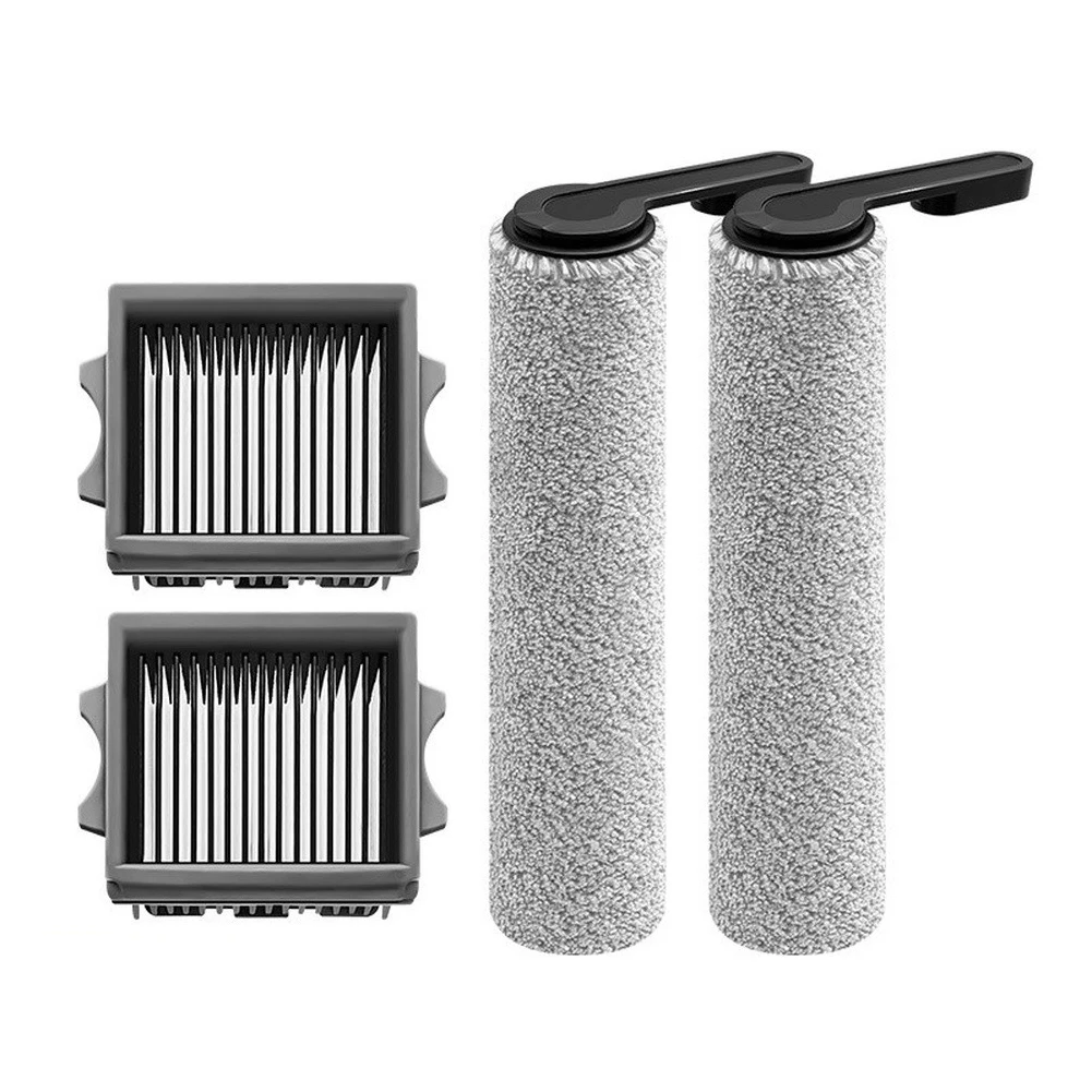 2pcs Rollers + 5 Filters Kit Fits Tineco=Floor=One=S6=S7=Stretch=Max Vacuum Accessories High Efficiency Dust Capture=