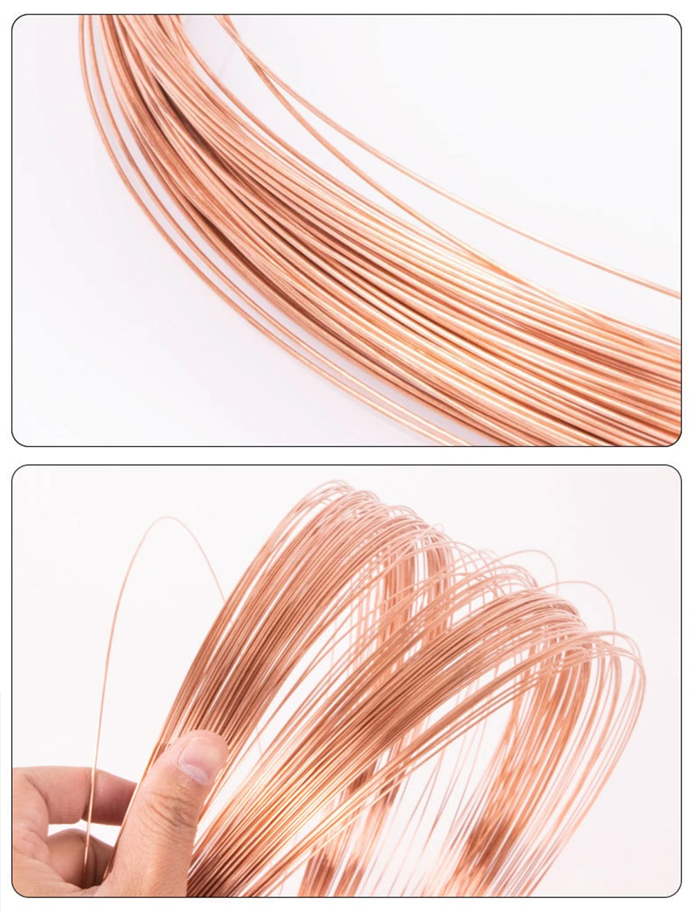 10 m T2-Draht aus reinem Kupfer, runde Spule, leitfähige Kabel aus blankem Kupfer für elektrische Leitungen, DIY-Handwerk, 0,3/0,5/0,8/1/1,2 mm – Detail 10