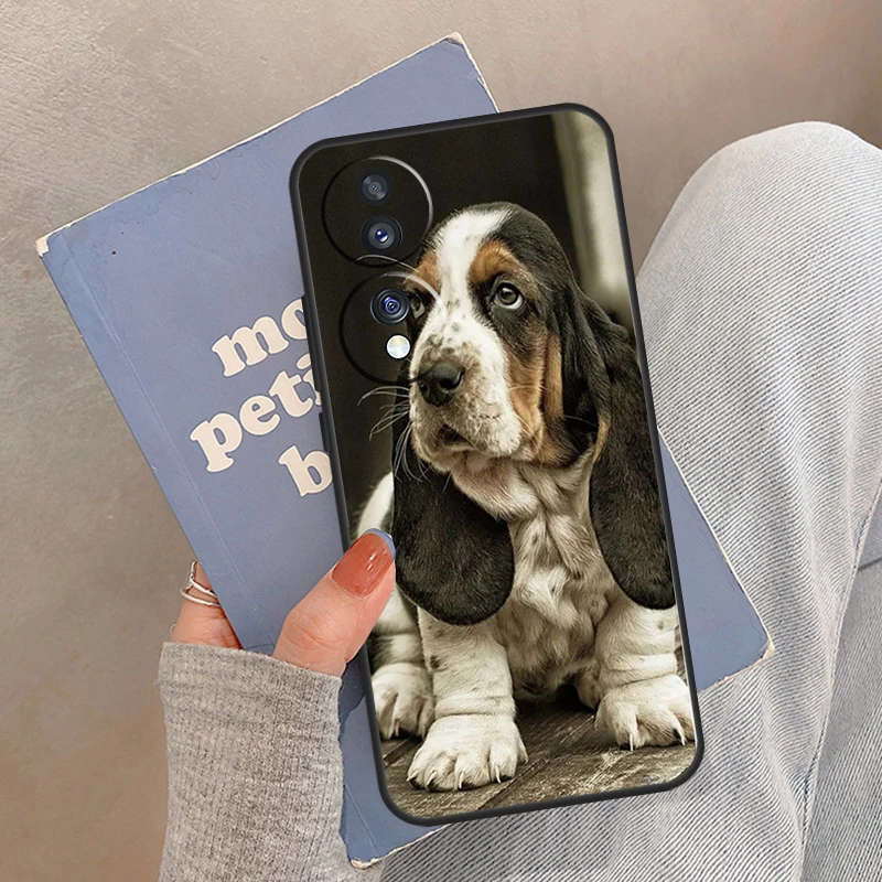 Casing Anjing Basset Hound Untuk Honor Magic 5 6 7 8 Pro Cover Untuk Honor 200 400 Lite 50 70 90 X8a X8b X9a X9b X9c