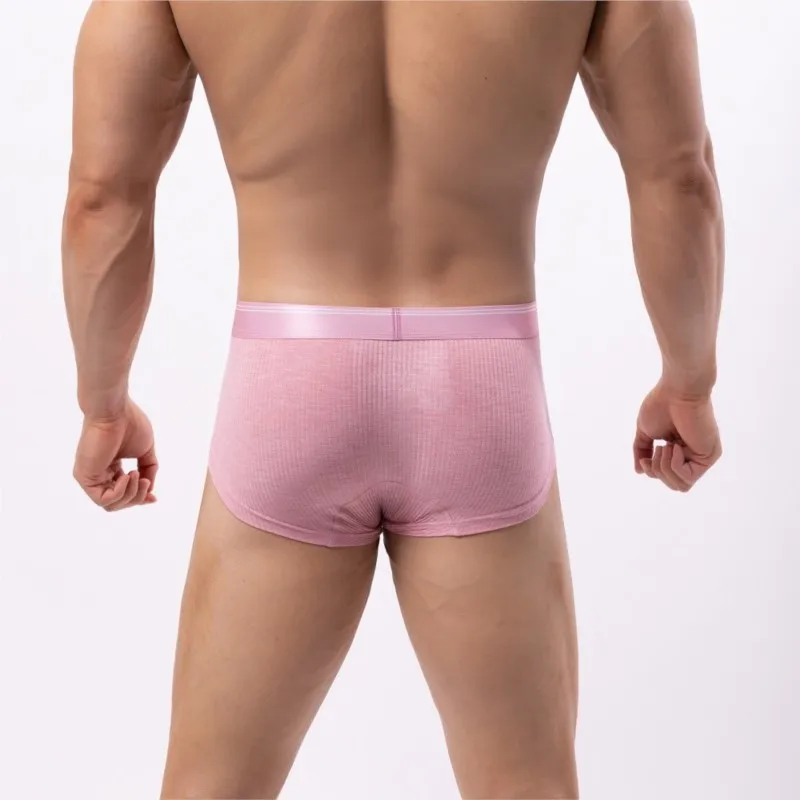 Mens Modal Underwear Breathable Eco Friendly Boxer Shorts U Convex Pouch Bulge Low Rise Moisture Wicking Ropa Interior Ecologica