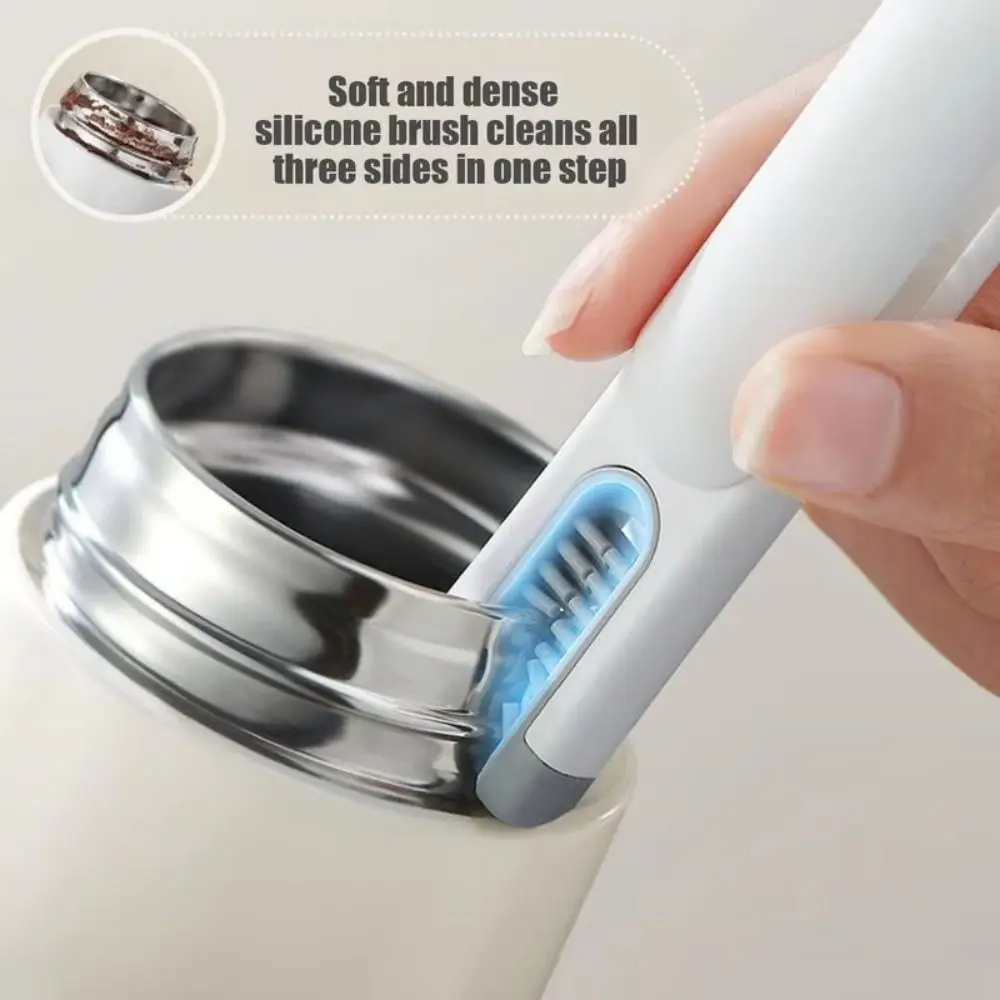 

Многофункциональная щетка для чистки чашек с длинной ручкой, силиконовая щетка для чистки детских бутылочек на 360 градусов, щетка для чистки чашек 3 в 1, кухонная щетка