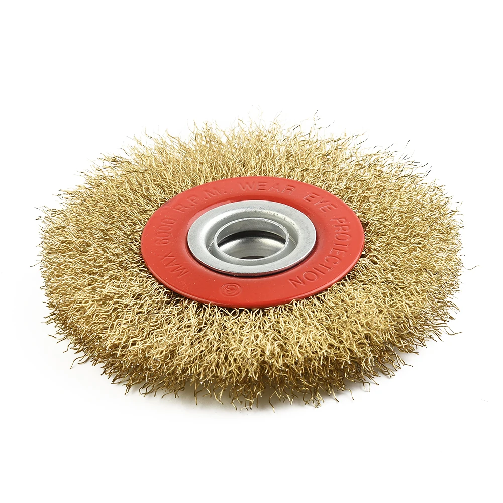 High Quality Useful Wire Brush Wheel Brass Plated Grinder Stainless Steel Steel Deburring Descaling Edge mixing