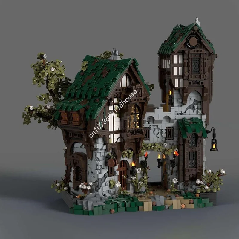 4548 قطعة MOC بوابة حفظة القرون الوسطى الخيال عرض نموذج اللبنات هدايا عيد الميلاد العمارة تجميع لتقوم بها بنفسك لعبة الطوب الاطفال