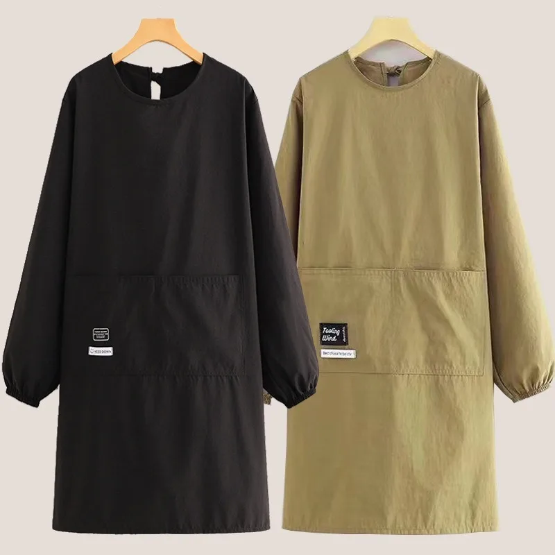 

1 шт. Новый водонепроницаемый и маслостойкий фартук с длинными рукавами для кухни, приготовления пищи, ухода за животными и использования в салонах красоты