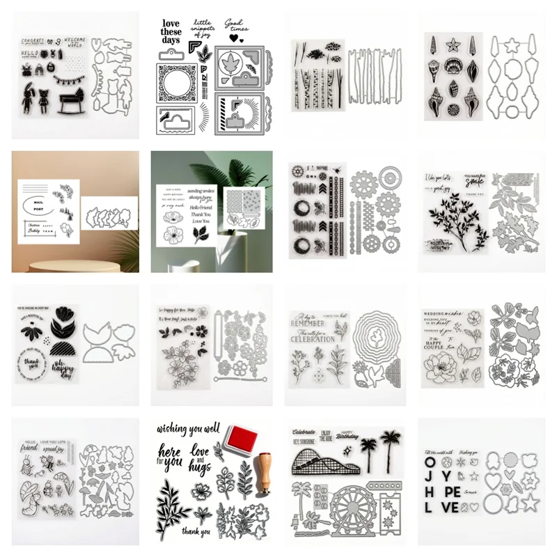 2025-2026 Weihnachten Metall Stanzformen und Stempel Schablonen für DIY Scrapbooking Fotoalbum gestanztes Prägepapier – Detail 1