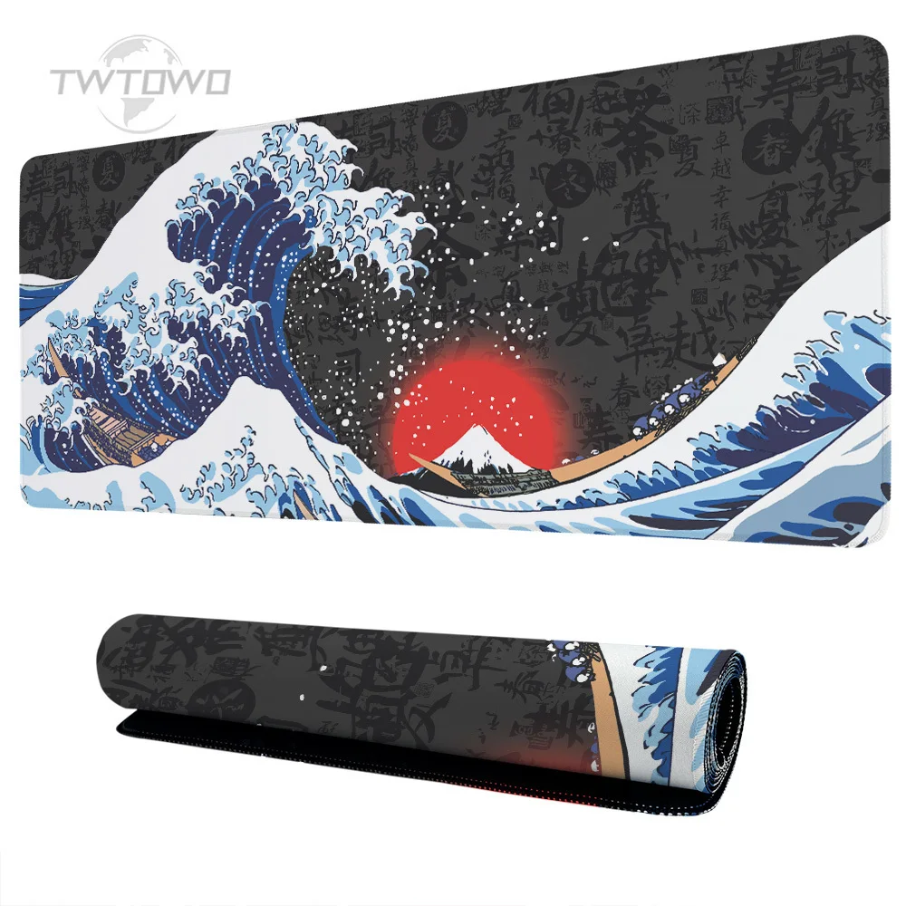 Mouse Pad Gaming Japan Great Wave XL Home Custom Computer Mousepad XXL Playmat Carpet Natural Rubber Soft Computer Mouse Mats