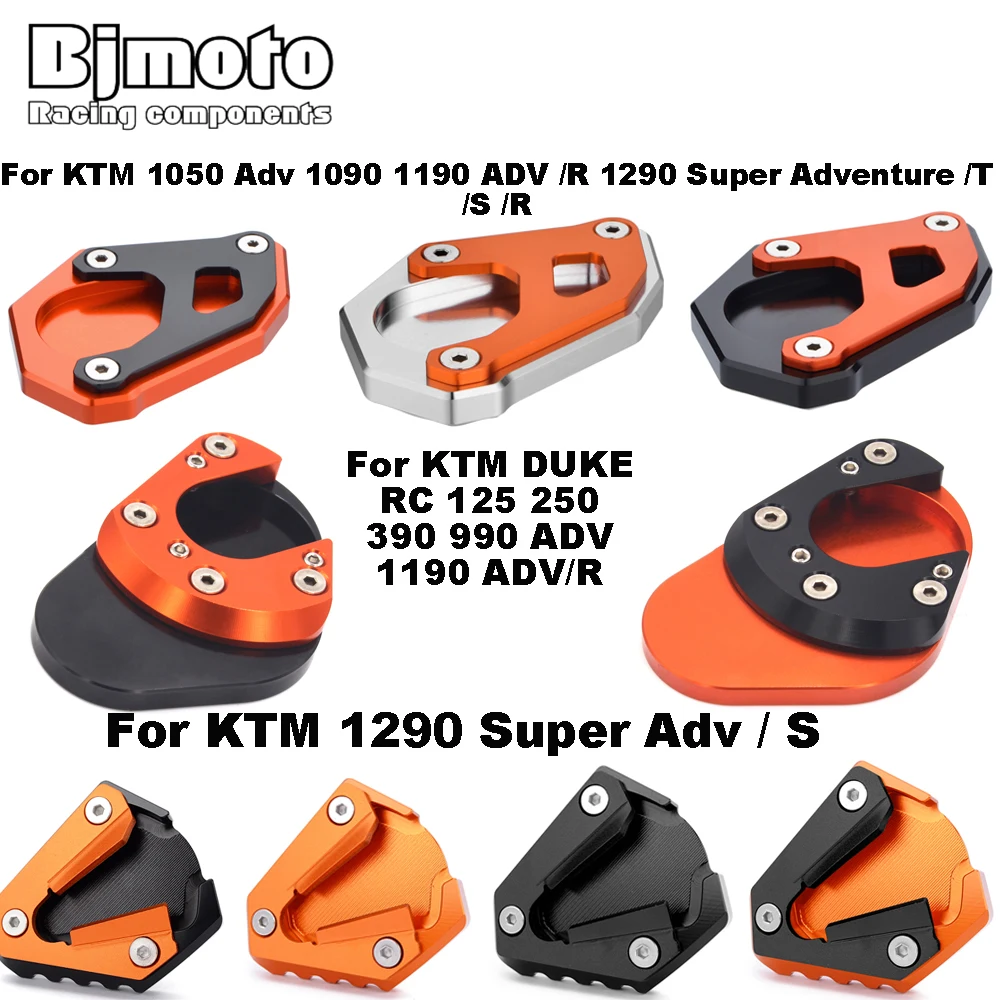 

Motorcycle Side Stand Enlarger Pad Plate for KT&M DUKE RC 125 250 390 990 1050 1090 1190 ADV 1290 Kickstand Support Extension