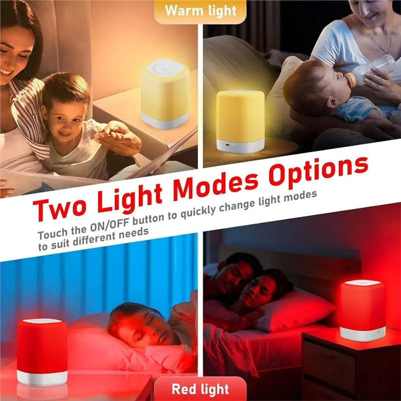 Red Light Therapy For Sleep Device, Red Night Lights With 670Nm Wavelength, Touch Reds Light Sleep Lamp For Bedrooms view 5