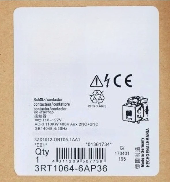 Brand New Orignial 3RT1064-6AP36 3RT10646AP36 Fast Delivery